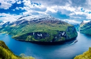 Panorama des fjords de Norvège